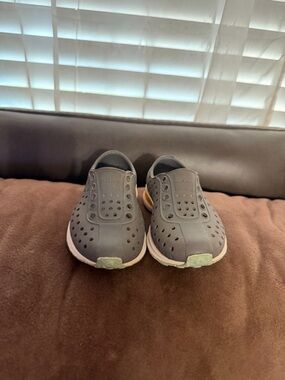 Native Shoes Kids Slip-On Water Shoes in Dark Gray with White Sole